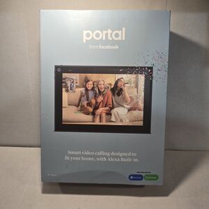 Facebook Portal WD50JM Smart Speaker Alexa Built In- White, 10” CIB
